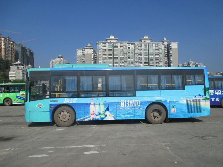 惠州车身广告-海之言饮料车身广告客户案例