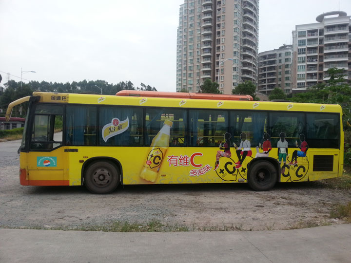 惠州公交车广告-怡泉VC车身客户广告案例